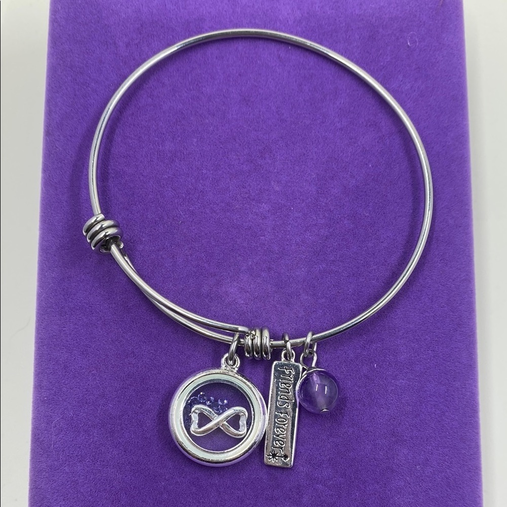 💛 Classic Silver Infinity Best Friend Charm Bracelet